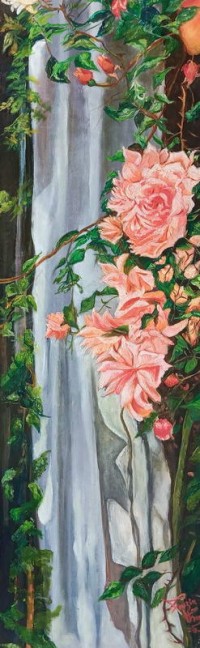 Fozia Khan, Composition of Flowers 3, 14 x 47 Inches, Oil on Canvas, Floral Paintings, AC-FK-039
